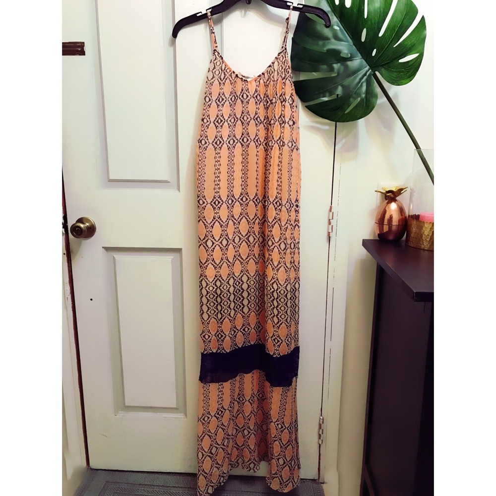 BCBGeneration Printed Pleat Maxi Dress